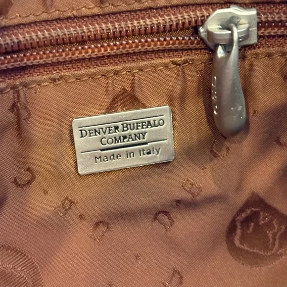 Denver Buffalo Company Brown Leather Crossbody Bag Purse - Picture 7 of 7